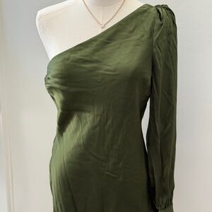 CAMI asymmetric dress olive
